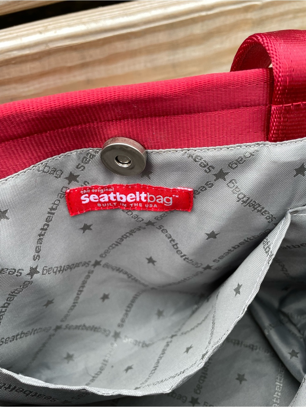 Harvey’s seatbelt Burgundy Tote Bag - Picture 7 of 8